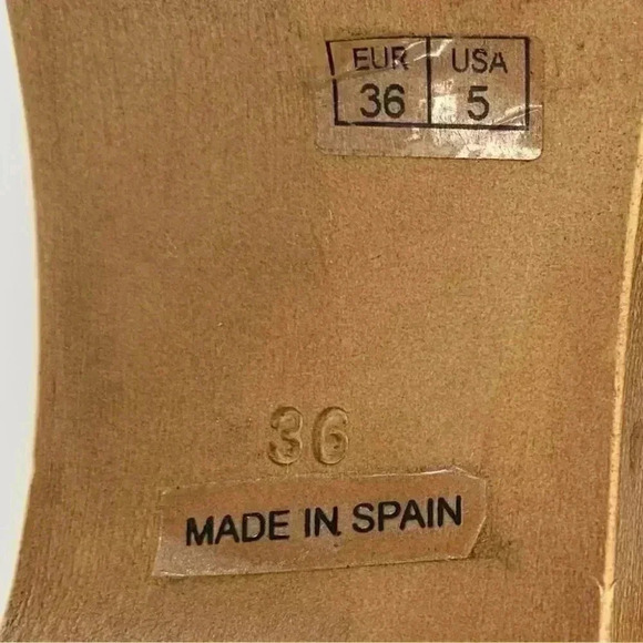 Muse & cloud womens sandals size 36 tan leather chunky retro festival boho - Picture 10 of 12